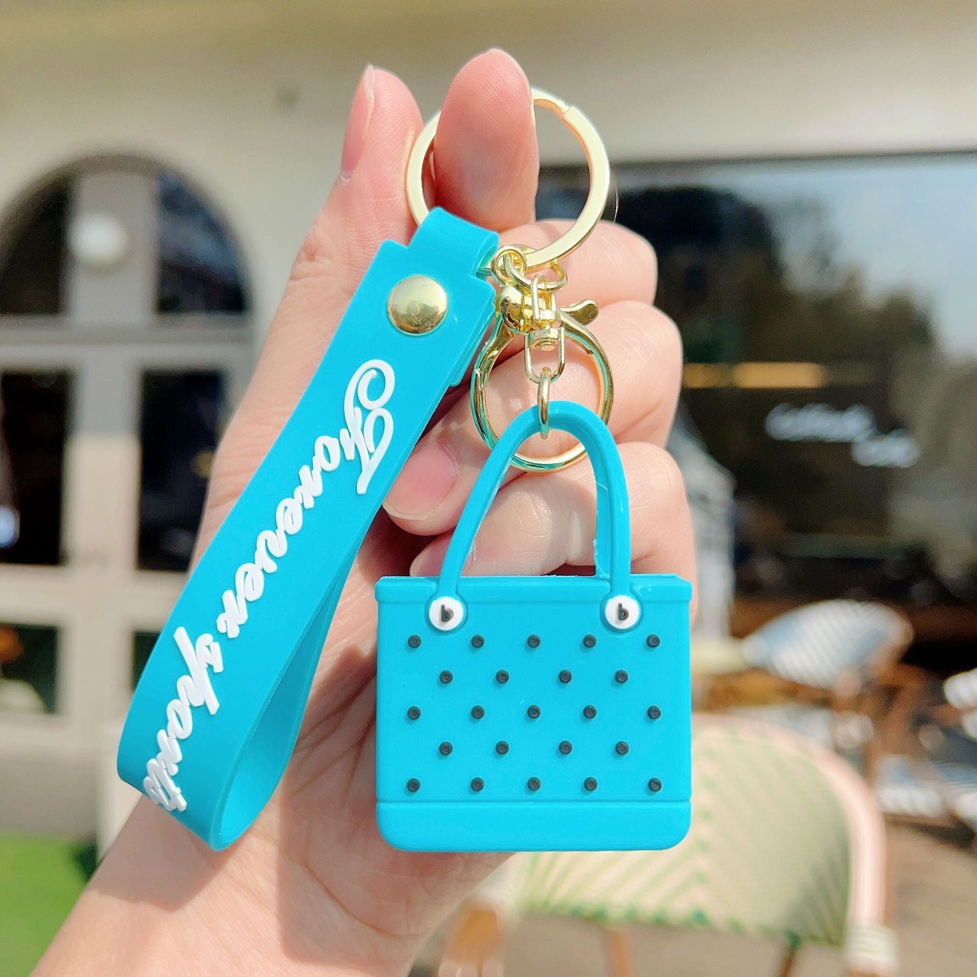 Wholesale Silicone Beach Hole Bag Keychain